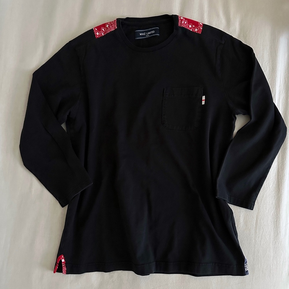 High End Japanese Streetwear WHIZ LIMITED Men’s Black Pocket Shirt